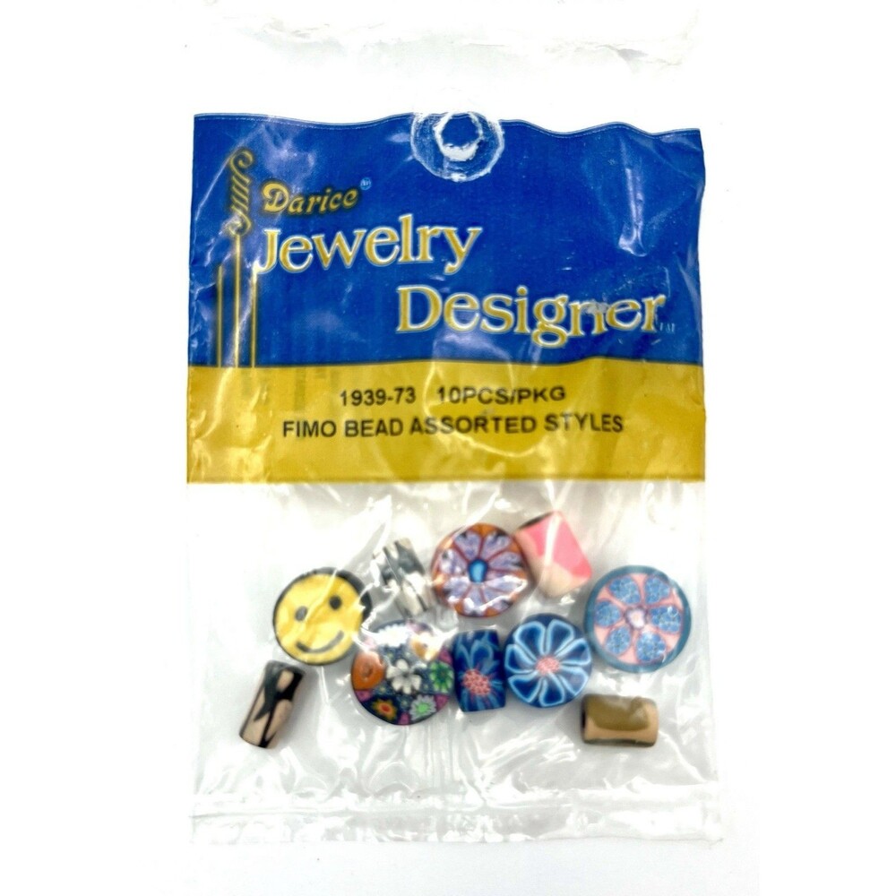 Darice Jewelry Designer Fimo Beads Assorted NOS Polymer Clay